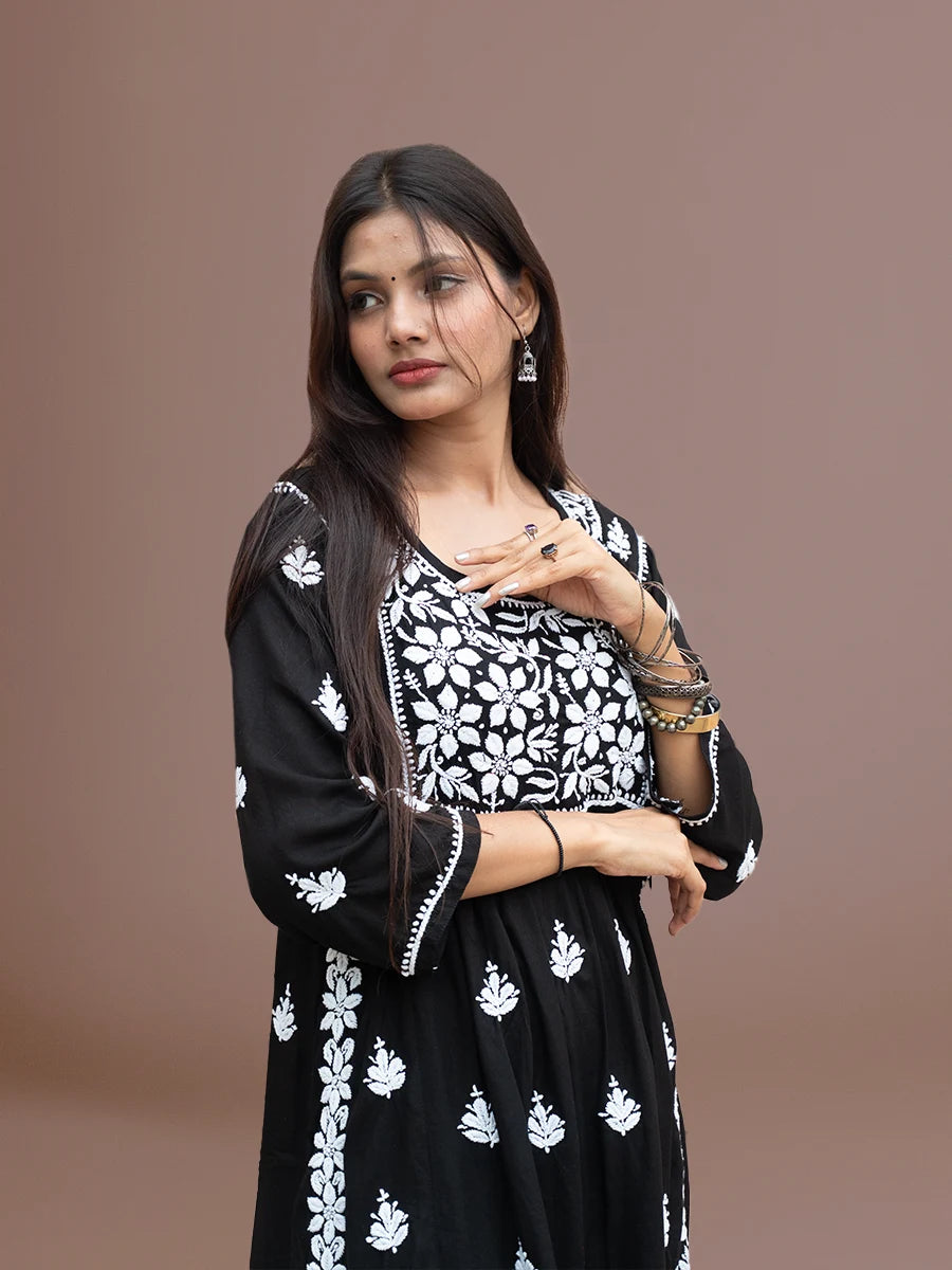 Soft rayon chikankari co-ord set for festive and casual wear