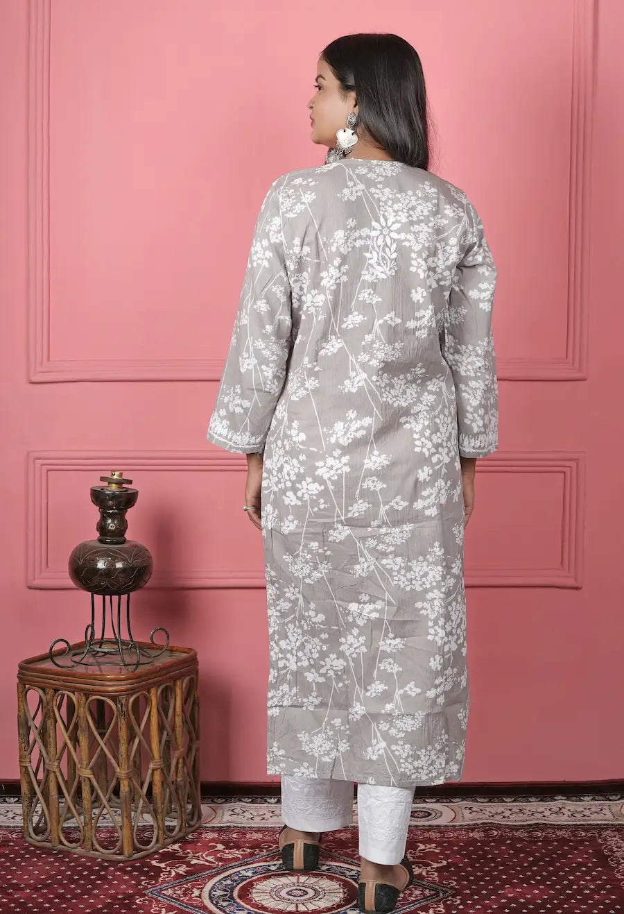 dniza grey colour kurti