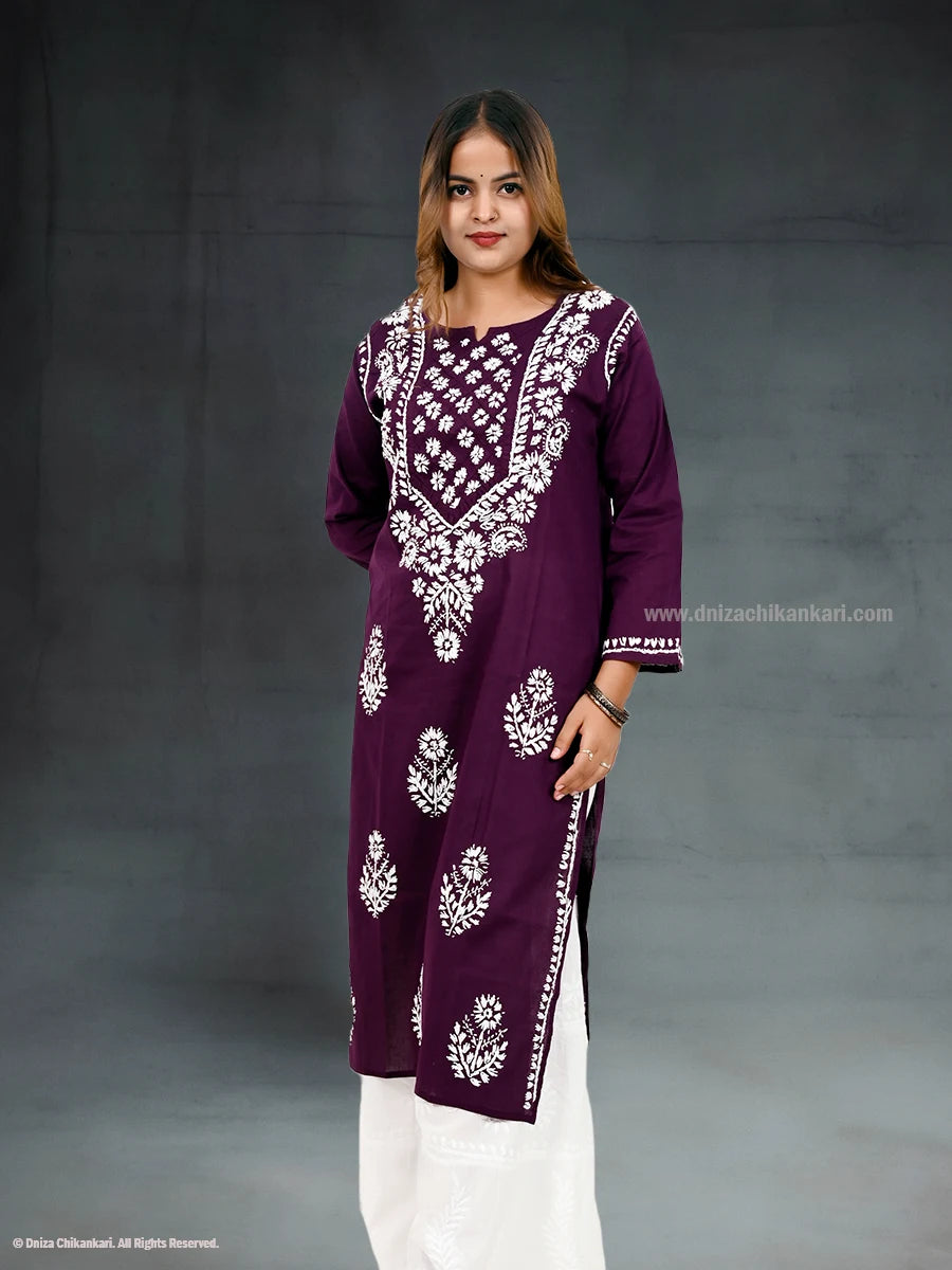 DEEP WINE PURPLE KURTI 3