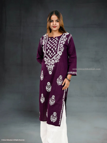 DEEP WINE PURPLE KURTI 3