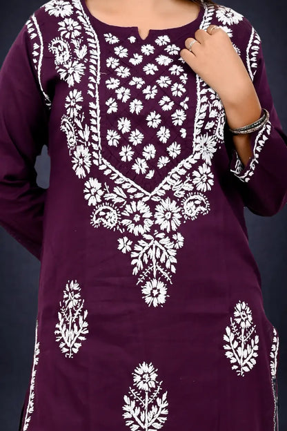 DEEP WINE PURPLE KURTI