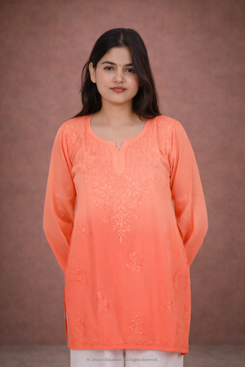Dniza Rust Orange Short Kurti