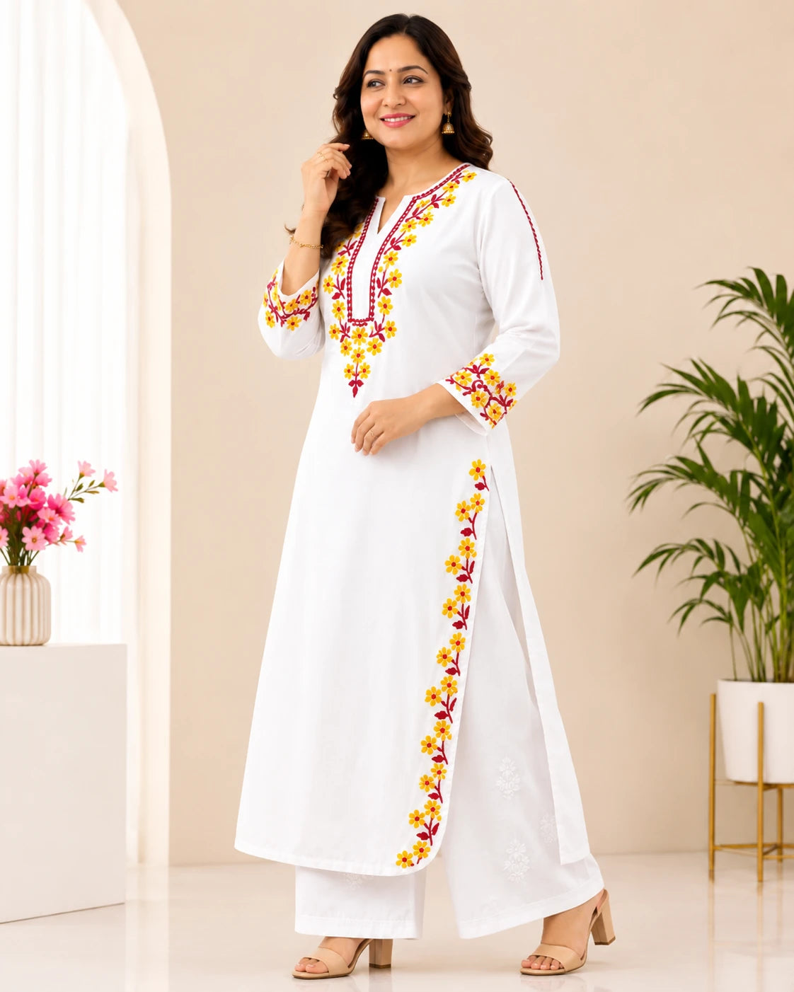 Elegant Plus Size Rayon Kurti by Dniza