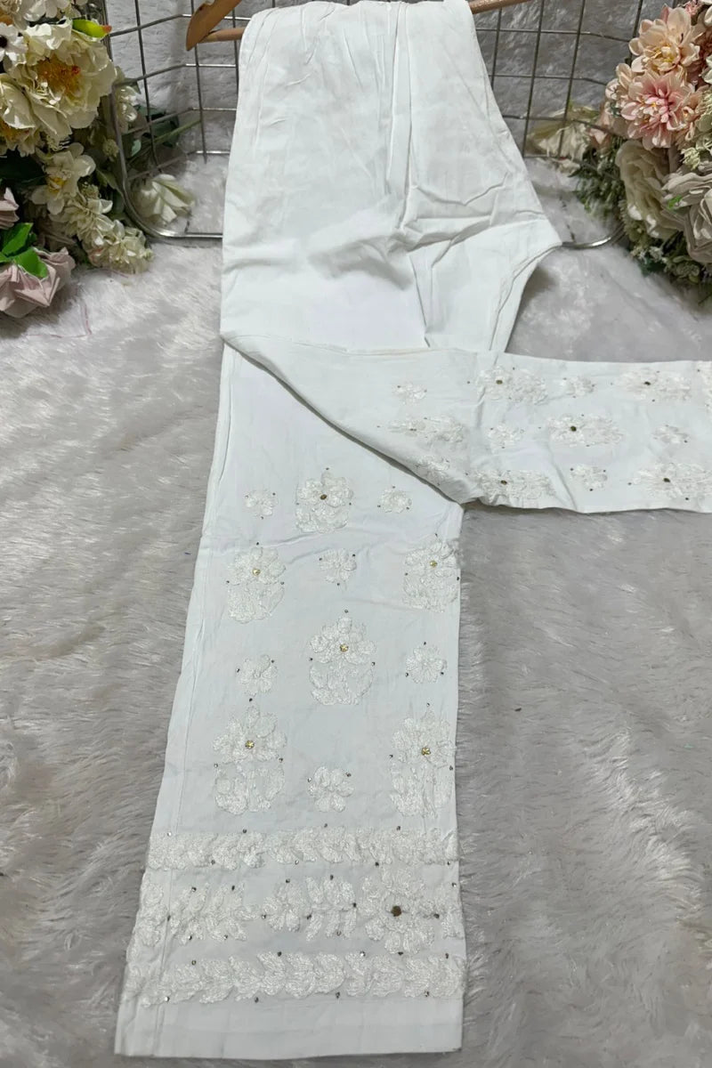 Lycra handwork pant with Mukesh