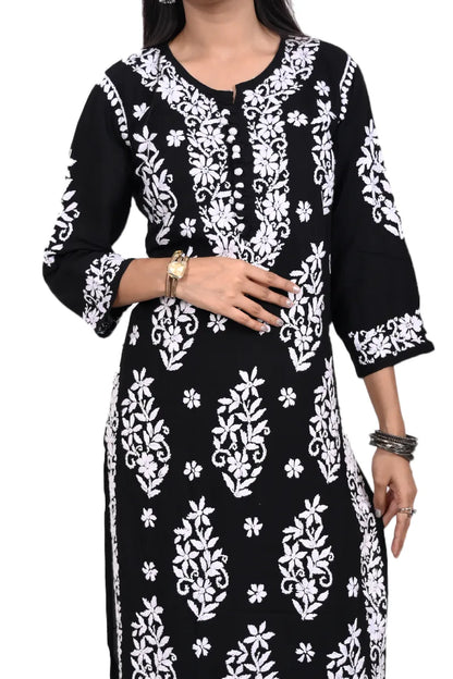 Modal chikankari plazo set front work