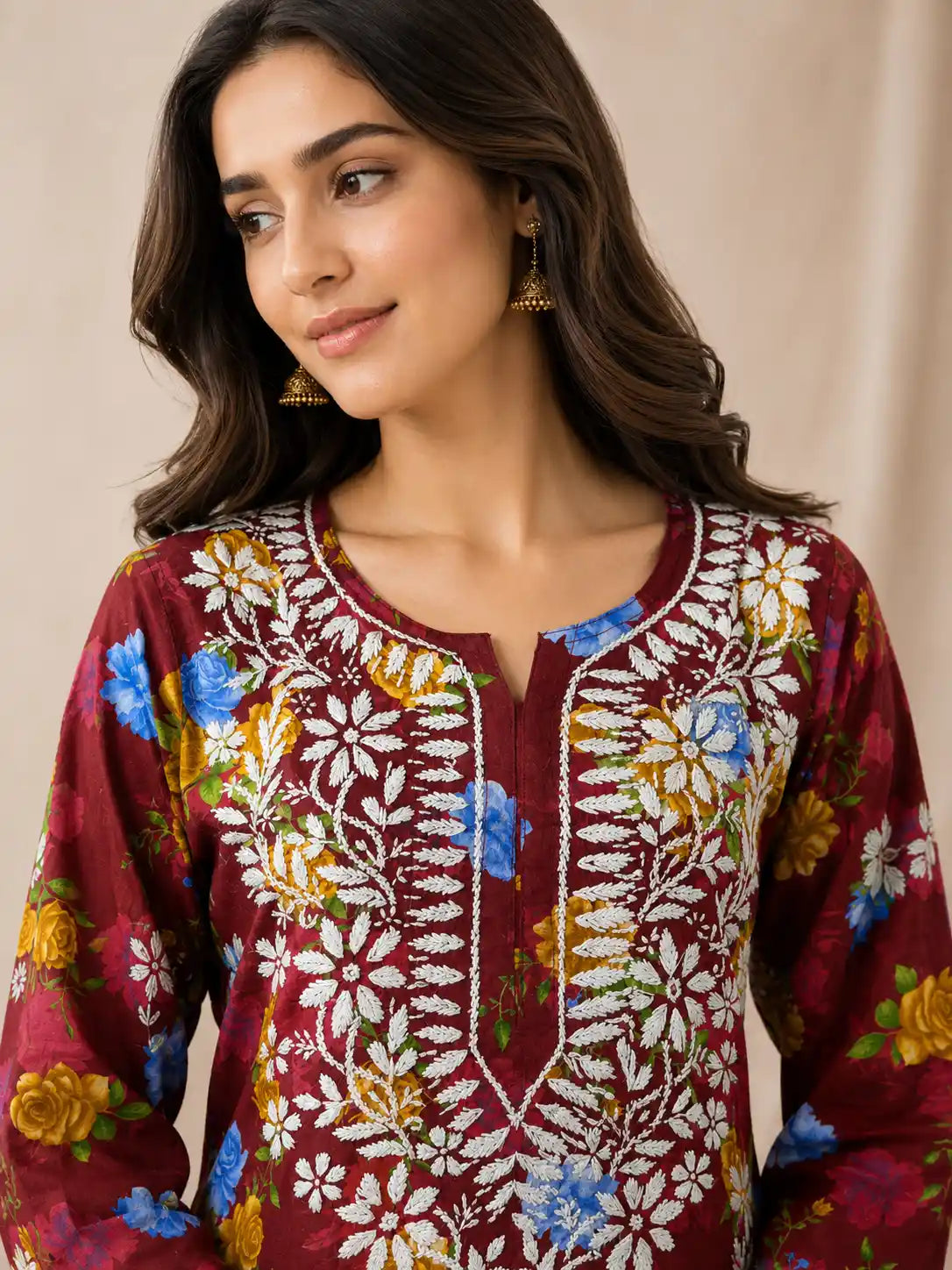 Premium Malmal Cotton Printed Kurti