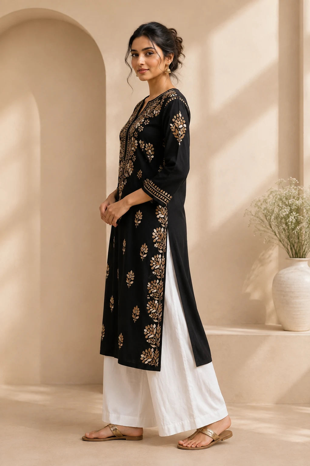 Soft Modal Straight Kurti for Office and Festive Wear