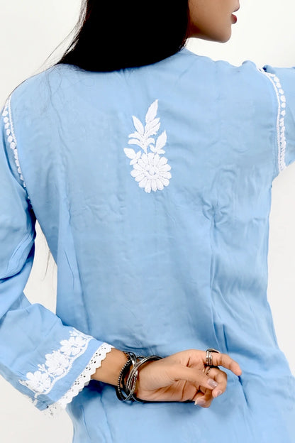 Top class rayon garara set with lace detailing