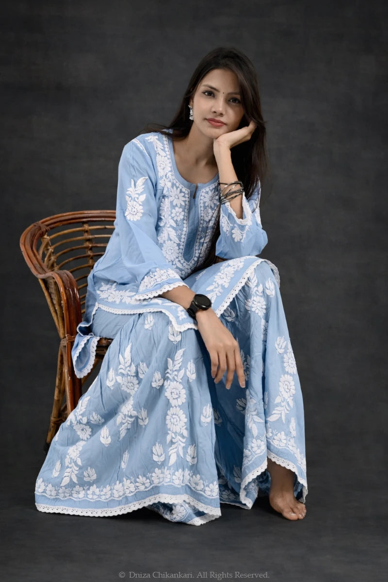 Top class rayon garara set with lace detailing for women