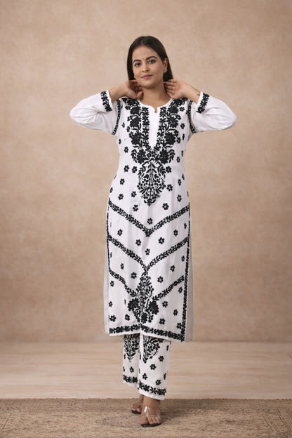 White_Chikankari_co-ord_set