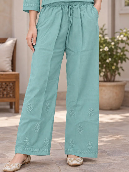 Women’s Mint Green Rayon Ethnic Wear 3 Piece Set