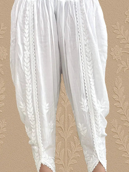 Classic Dhoti Pant in Pure Cotton – Comfortable & Breathable - Dniza Chikankari