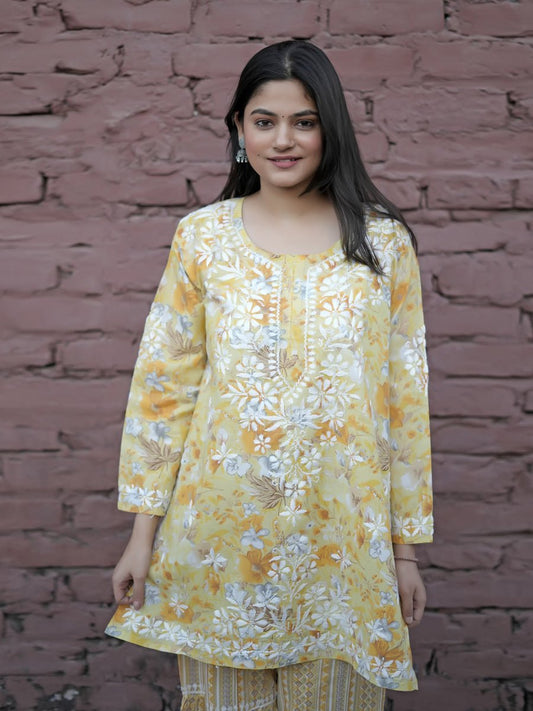 Dniza Festive Flair Sharara Set - Dniza Chikankari