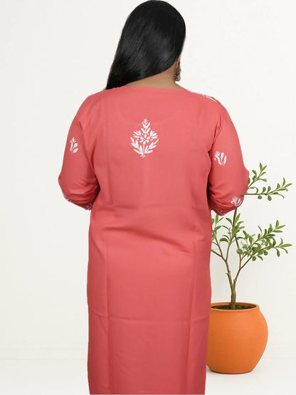 Viscose Rayon Kurta Palazzo Set - Dniza Chikankari